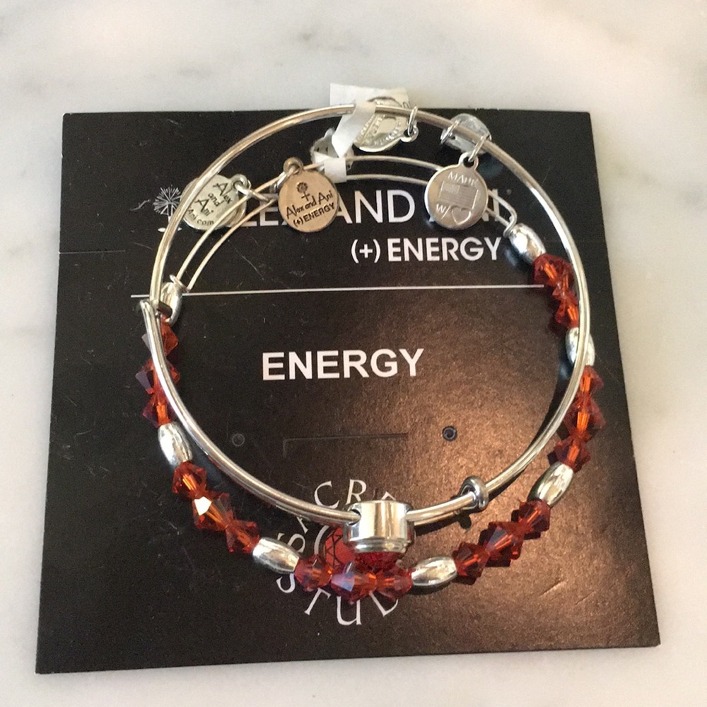 NWT Alex and Ani Red Bracelet Set